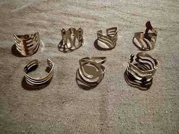 Lot de 7 bagues fines fantaisie n’2