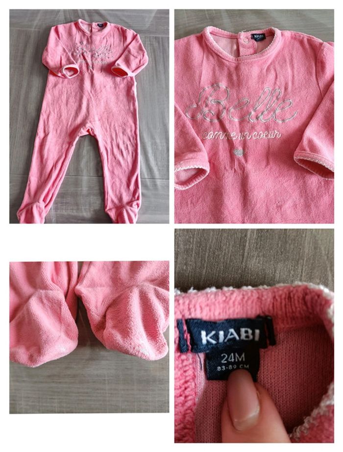 Pyjama rose "Belle comme un cœur" 24 mois - photo numéro 2