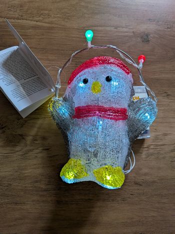Bonhomme pingouin noel lumineux a led Neuf