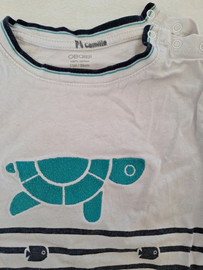 Tee-shirt tortue marinière - photo numéro 5