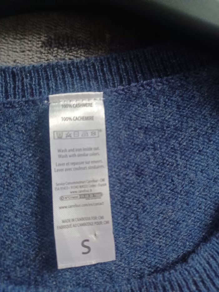 Pull homme 100% cachemire  fin taille S neuf jamais servis bleu - photo numéro 6