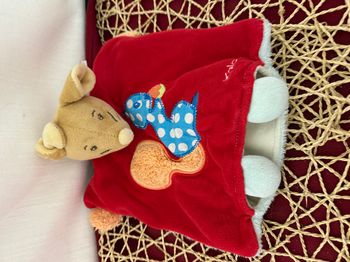 Souris KALOO doudou marionnette rouge écureuil