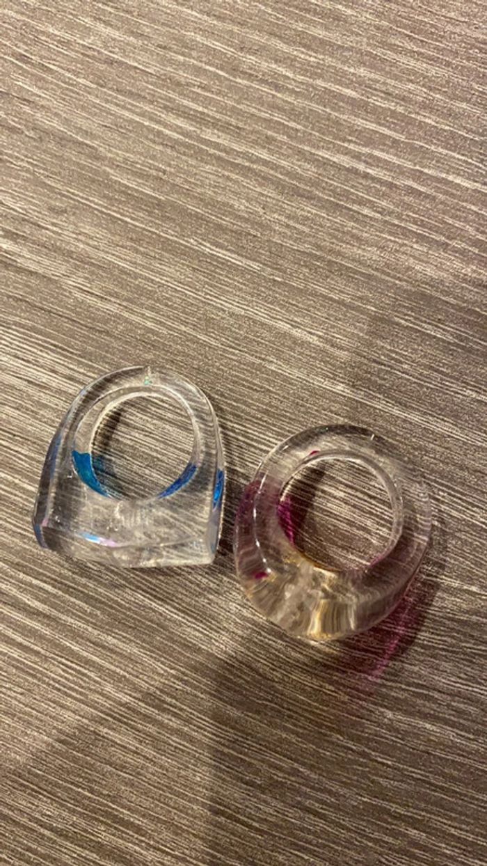 Lot de 2 bagues princesse - photo numéro 2