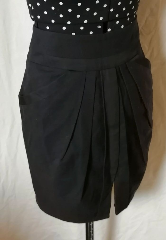 Mini-jupe noire plissée taille 34 Comptoir des cotonniers - photo numéro 3