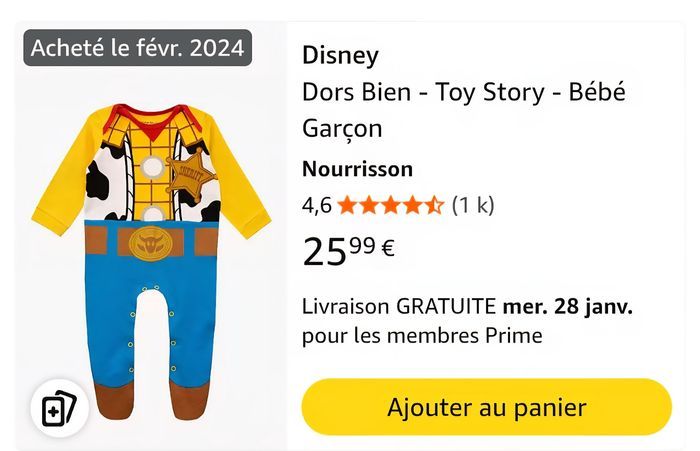 Déguisement Toy Story 12 mois - photo numéro 5