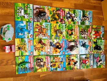 23 livres avec figurines collection mes animaux du zoo