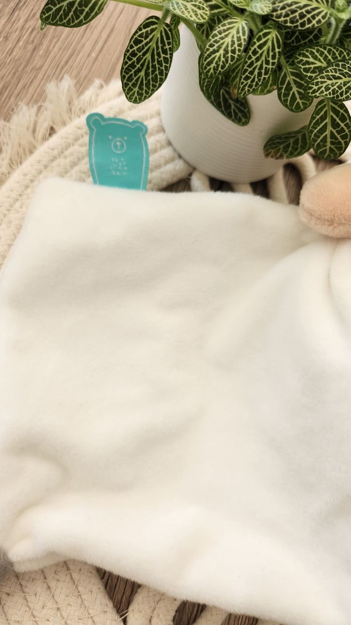 Doudou Lange Ours Baby Nat Turquoise Blanc - photo numéro 7