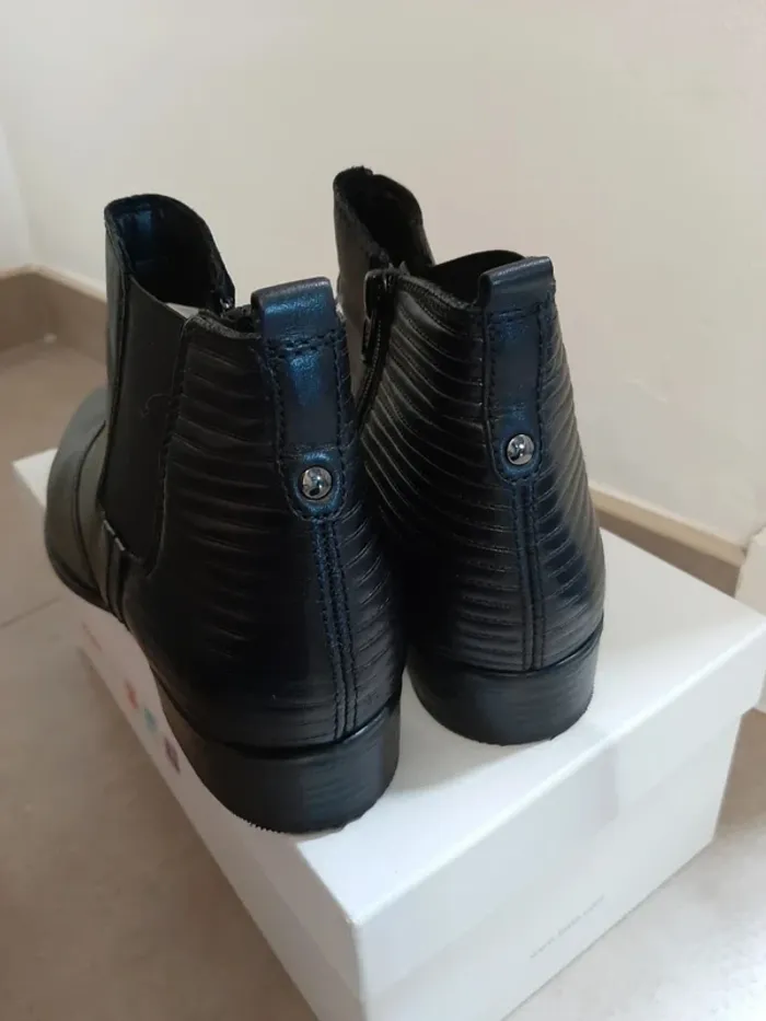 Bottines noir femme à zip taille 36 - photo numéro 7