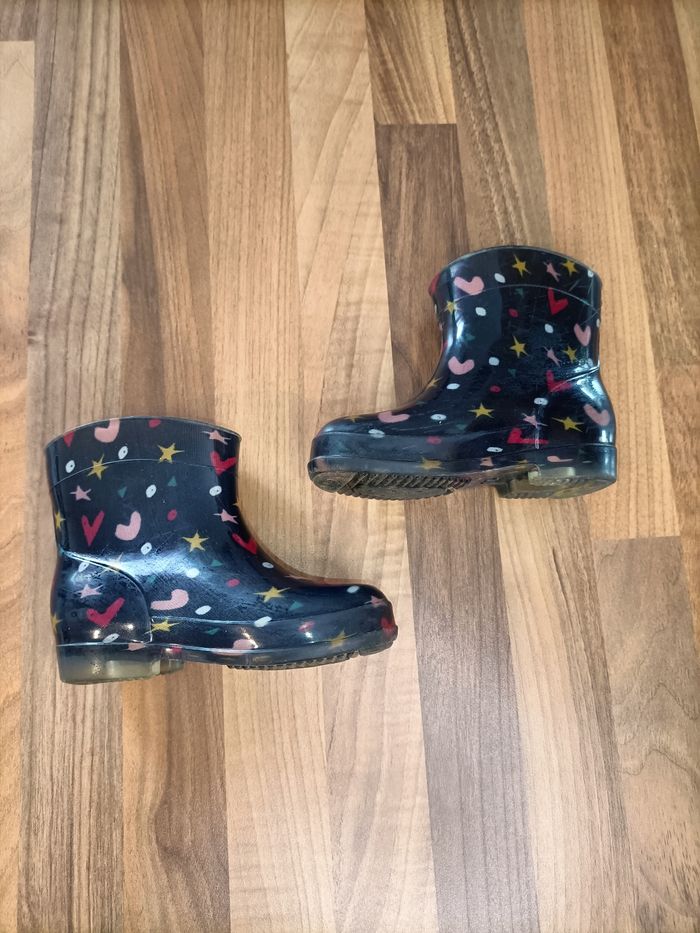 Bottes de pluie marine avec motifs coeurs et étoiles 20 - photo numéro 5