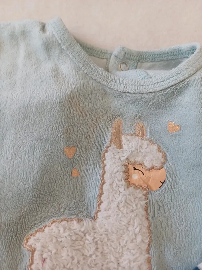 Lot 6 pyjamas velours 9 mois - photo numéro 5
