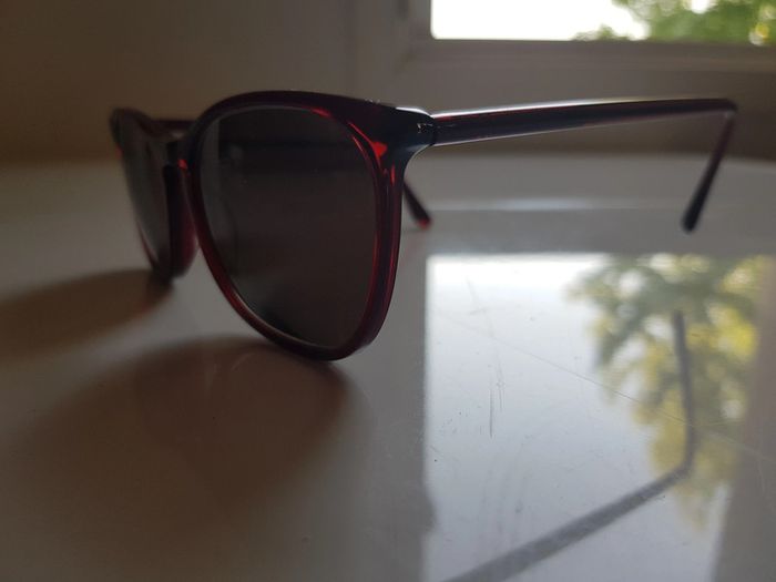 Monture de lunettes de soleil brun rouge - photo numéro 4