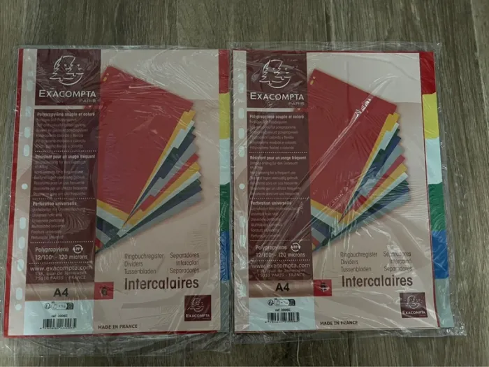 Lot de 2 pack d’intercalaires 6 positions Exacompta