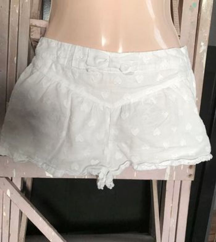 Short blanc cœurs XS Undiz