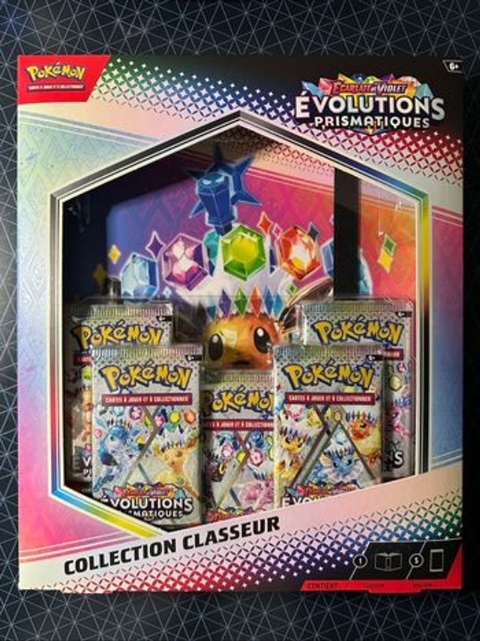 Coffret classeur Pokémon Écarlate et violet Évolutions prismatiques FR