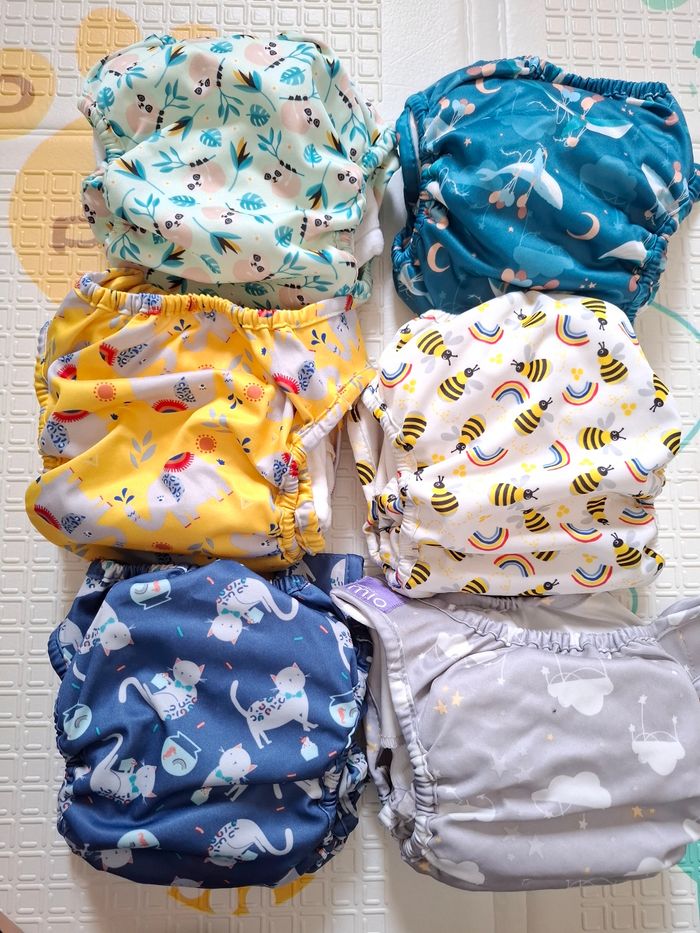 Lots de 6 couches lavables Bambino Mio