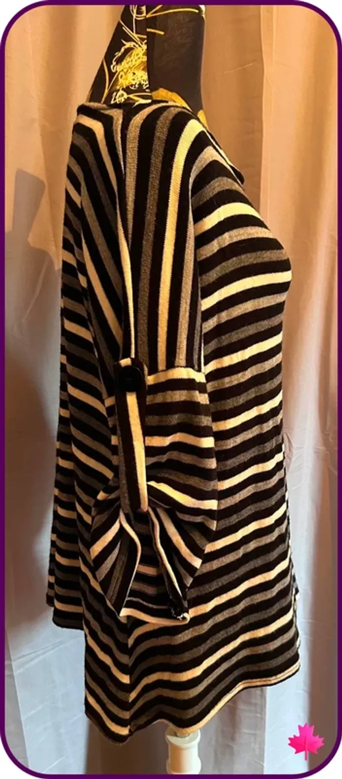 Blouse / pull léger rayé Gradiose (Taille 46/48) - photo numéro 2