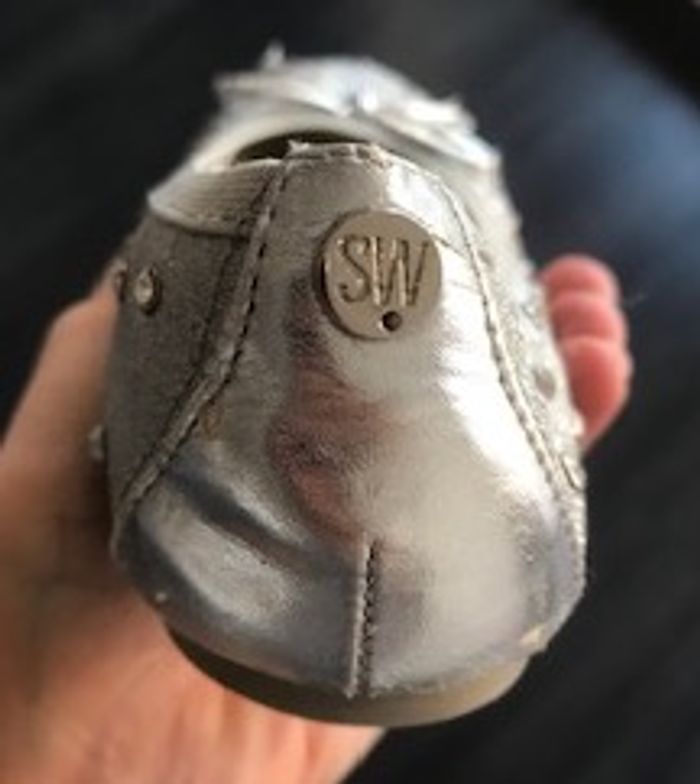 Ballerines de qualité gris pailleté Stuart Weitzman - photo numéro 5
