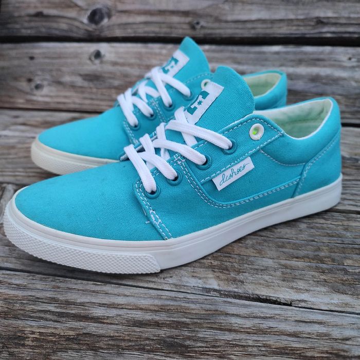 Baskets femmes élégantes rétro toile skate DC Shoes Bristol canvas bleu ciel taille 36 - photo numéro 7