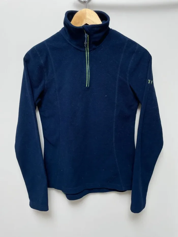 Roxy polaire fleece navy blue Womens XS quart zip