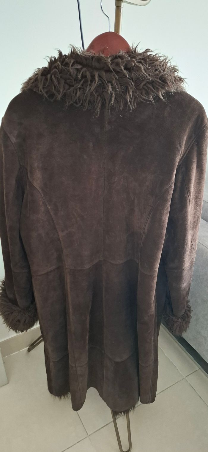 Manteau  daim femme marron - photo numéro 4