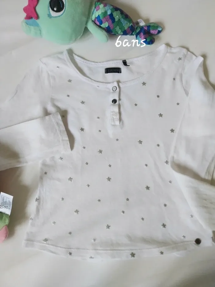 Tee-shirt lin " Ikks "  6ans