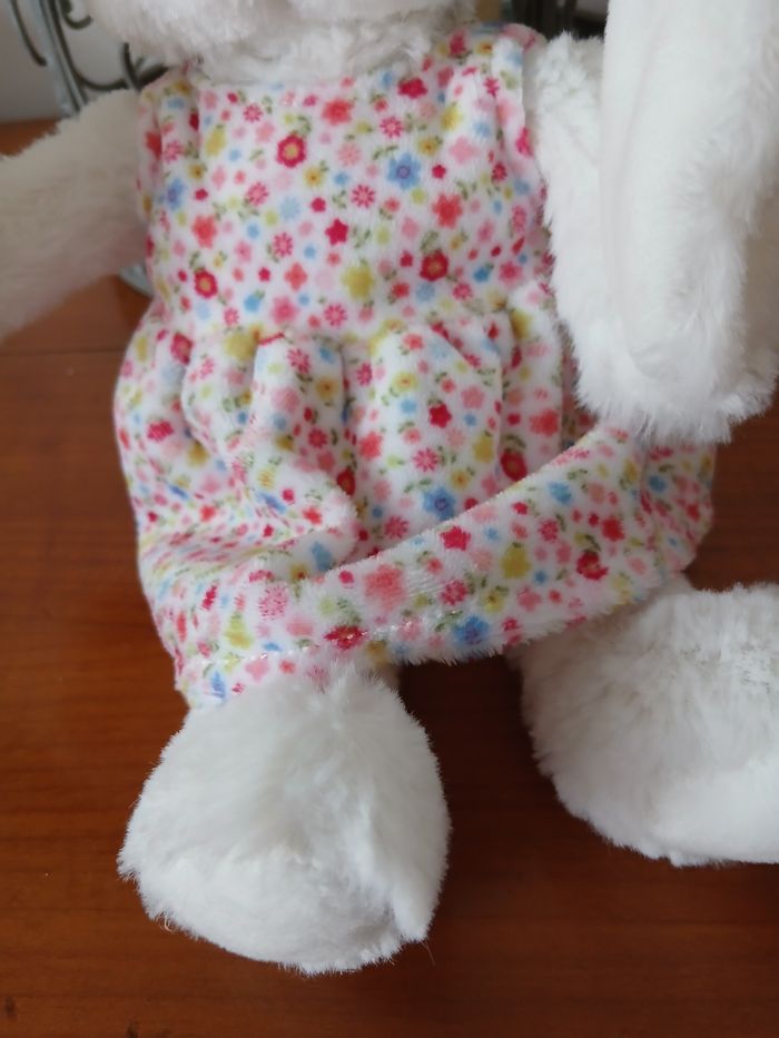 Pommette:Peluche Miss Lapinou *robe fleurie - photo numéro 4
