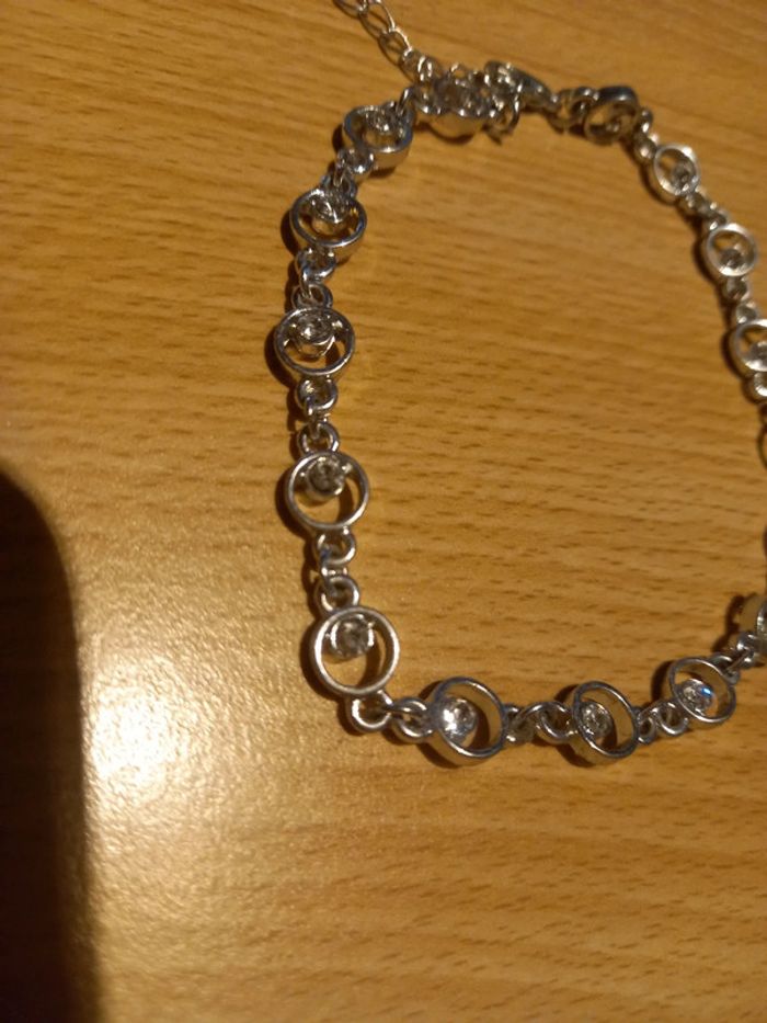 💝Bracelet argenté et strass - photo numéro 2