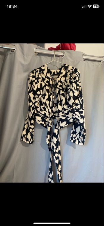 Blouse dos nue motif léopard