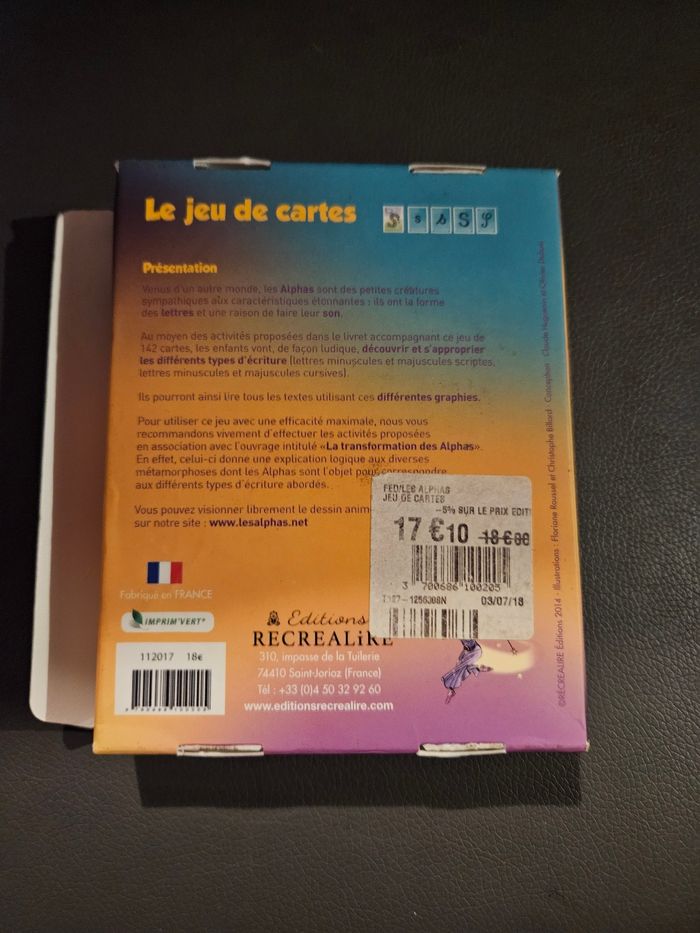 Jeux de cartes les alphas