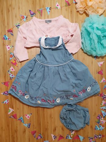 Ensemble Robe, Bloomer et gilet Sergent Major 9 mois 71cm
