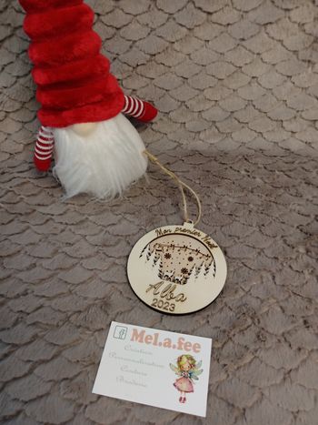 Boule de Noël premier Noël personnalisée