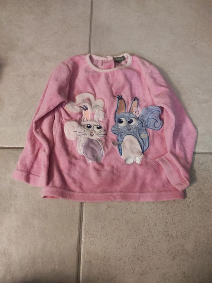 Lot de 3 leggings et 1 pyjama en velours 3 ans - photo numéro 7