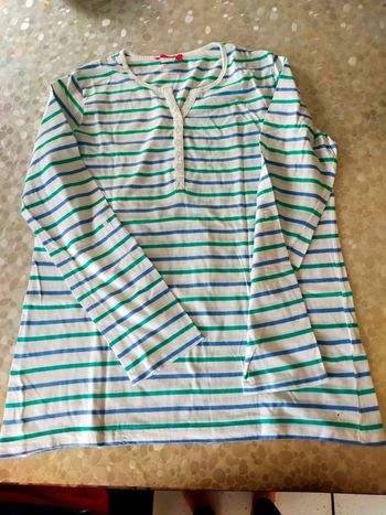 Tee shirt manches longues femme taille 40/42 rayée couleur &prix