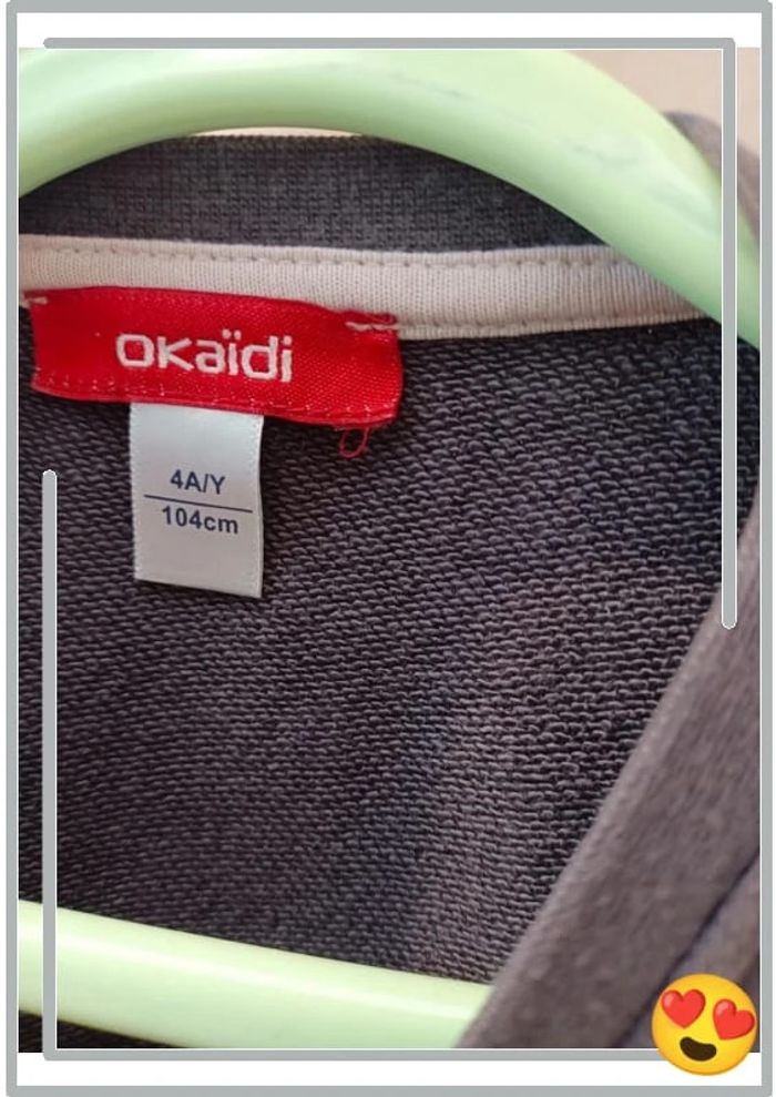 Pull sweat gris Okaïdi 4ans - photo numéro 3