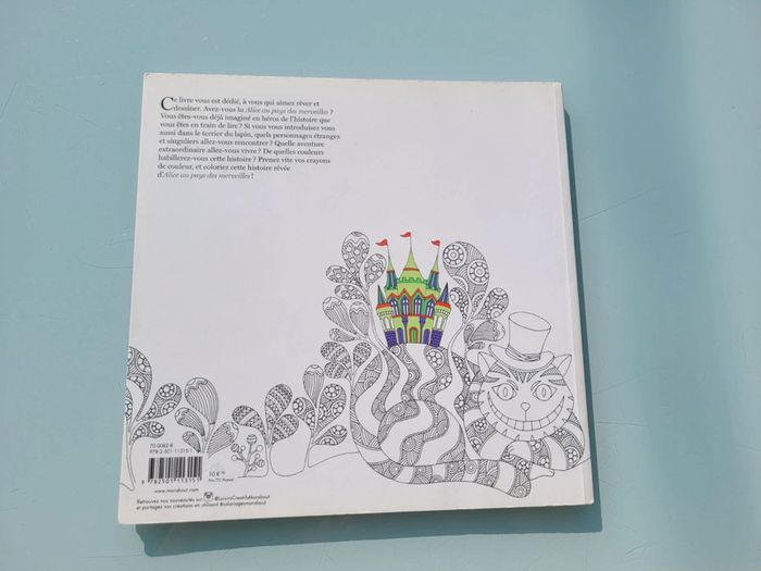Livre créatif Alice au pays des Merveilles, Carnet de coloriage et voyage imaginaire antistress - photo numéro 2