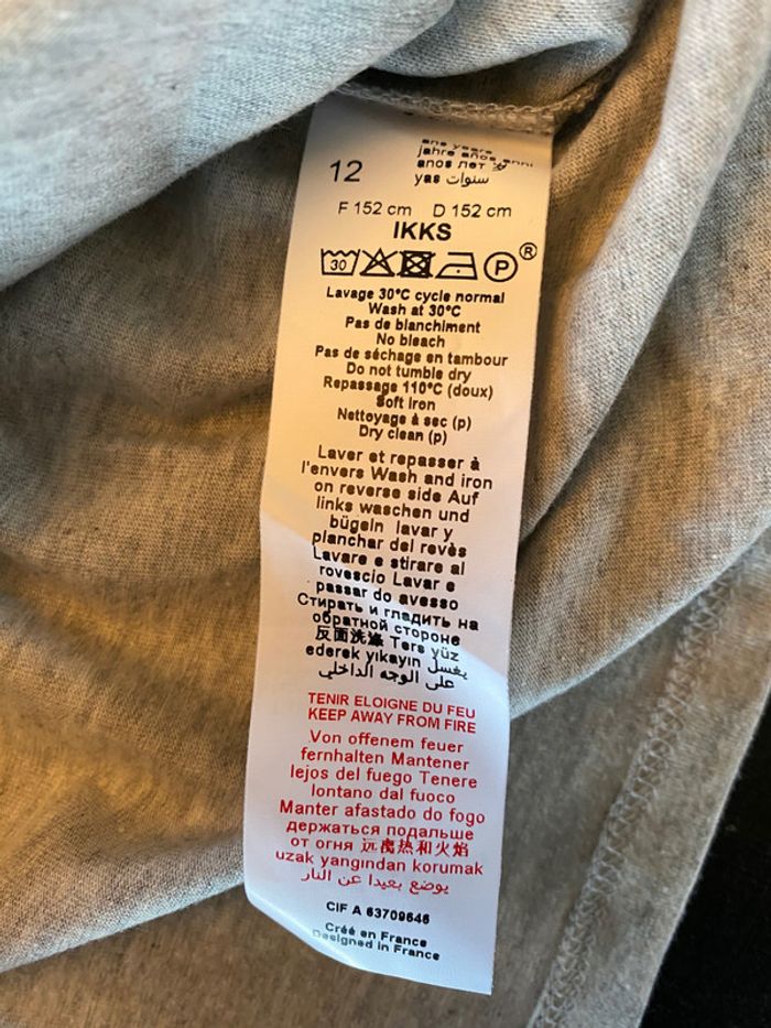 T-shirt longues manches Ikks neuf 12 ans - photo numéro 4