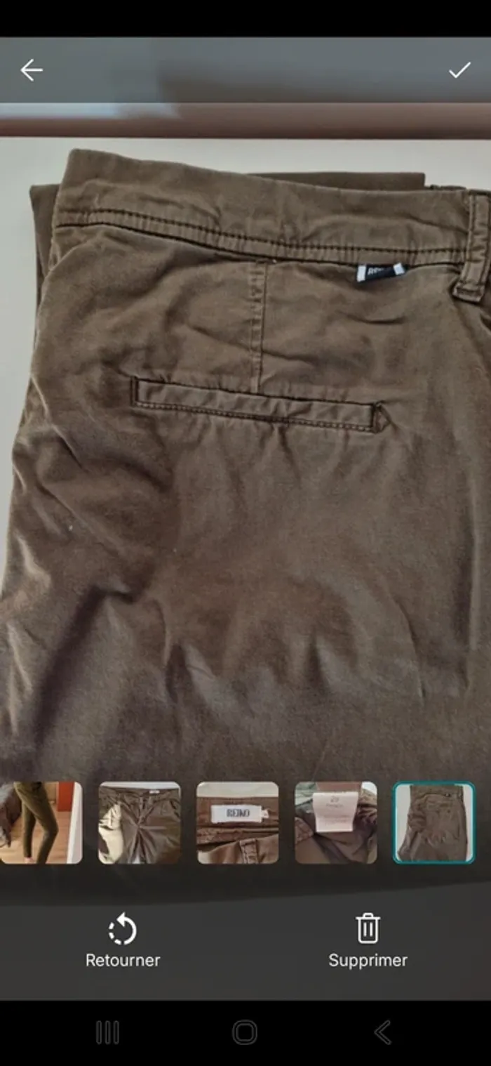 Pantalon chino kaki Reiko – Taille 29 - photo numéro 5