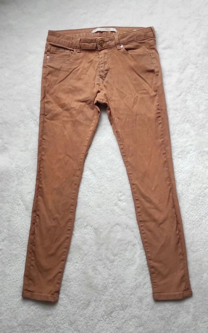 Jean Zara Camel 38 slim fit - photo numéro 3