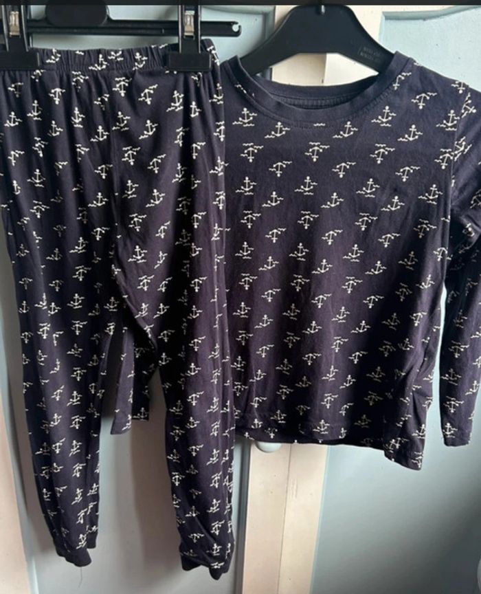 Pyjama fin , motif ancre,4 -6 ans