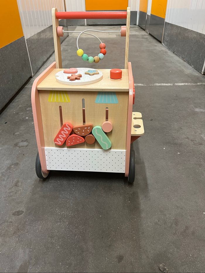 Chariot de marche et d activité verbaudet bois