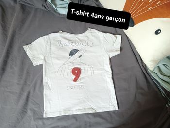 T-shirt 4ans garçon Baseball