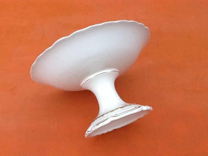 Fin XIXème Compotier sur piédouche Faïence de Sarreguemines U&C - photo numéro 4