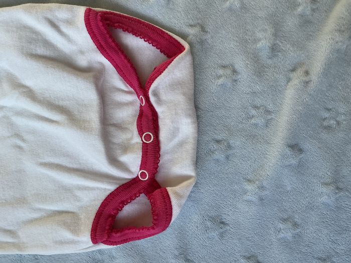 body manches courtes blanc et rose dessin devant 3 mois u tout petits - photo numéro 4