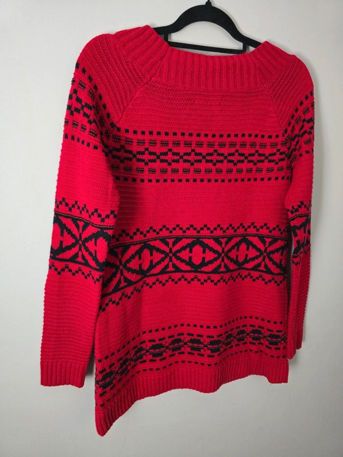 Pull Chaps col rond rouge à motif femme taille S – Élégant, tendance et confortable - photo numéro 6