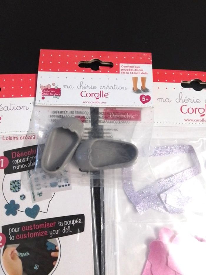 Lot tenue, chaussures et accessoires pour poupée corolle Neuf sous bliste - photo numéro 7