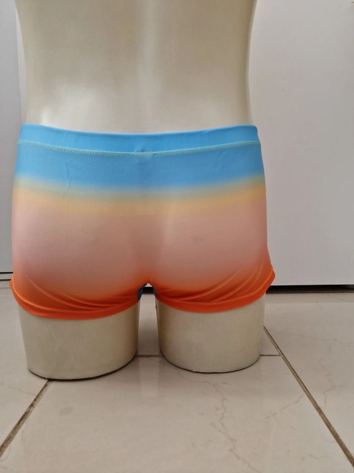 Maillot De Bain Dégradé Bleu Clair Jaune Orange Taille S - photo numéro 6