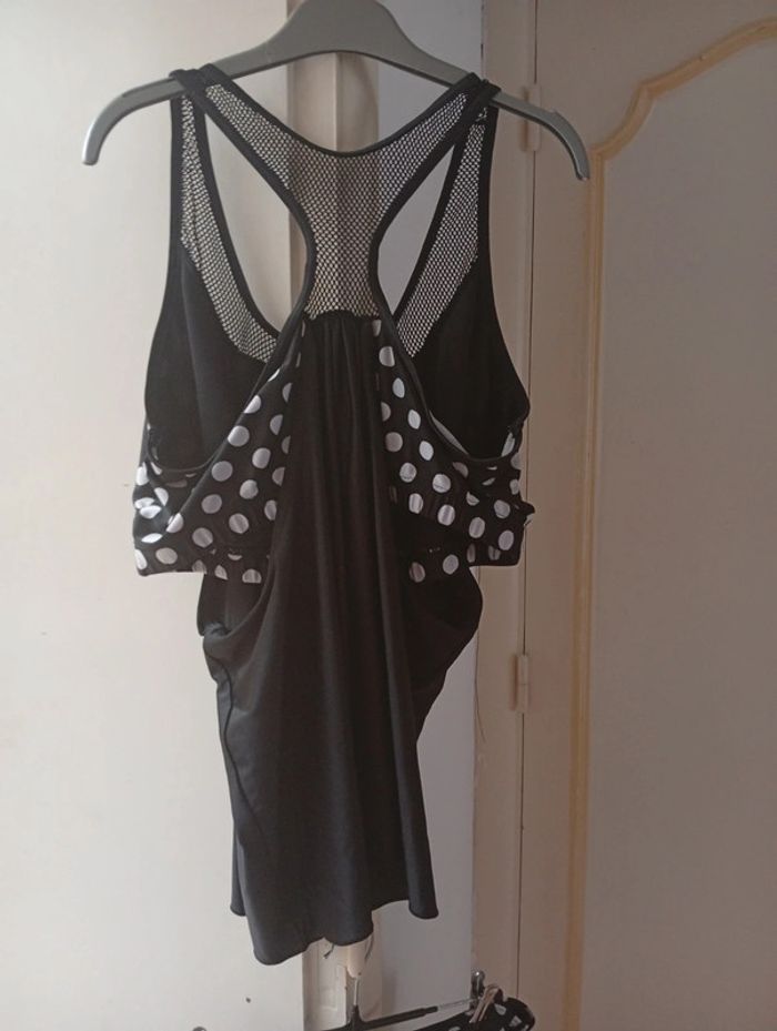 Tankini 4XL Noir et Blanc - photo numéro 5