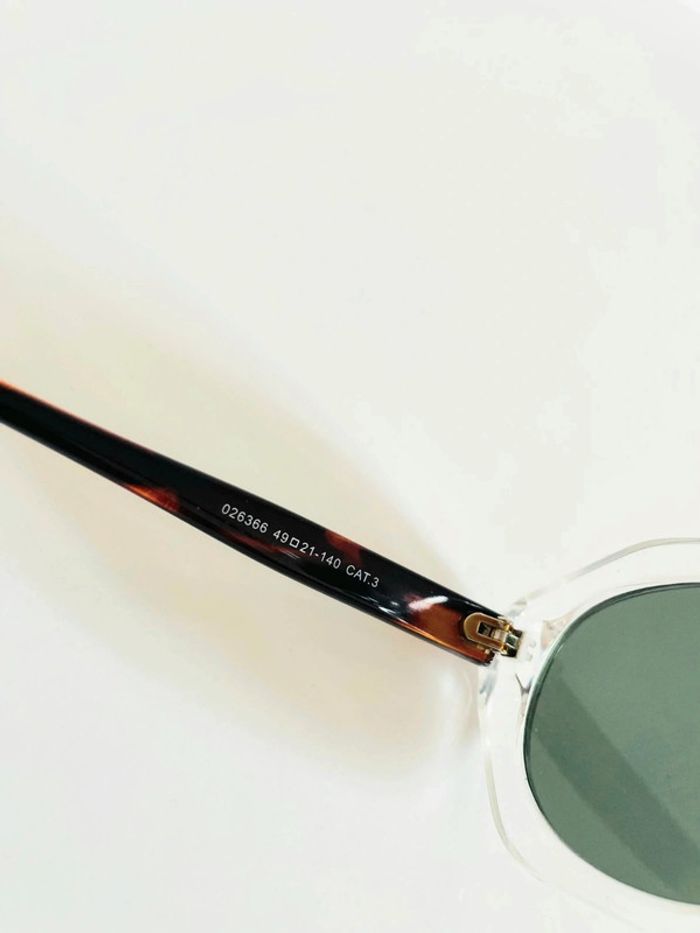 Lunette de soleil mixte transparente bras marron léopard uvprotection taille small - photo numéro 7