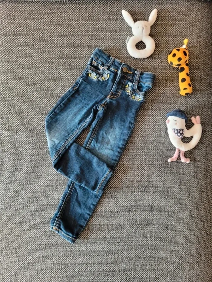 Jean slim brodé fille Creeks 3 ans