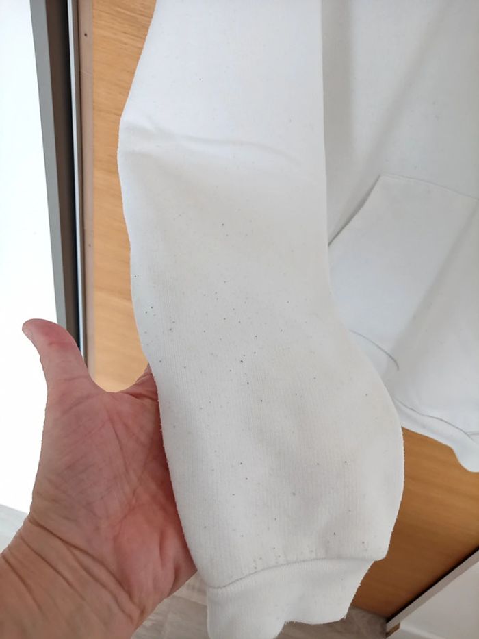 Pull Sweat blanc à capuche - Taille L - photo numéro 4